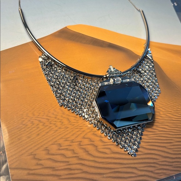Rare Authentic Swarovski Medieval Modern Fusion statement necklace. $1000 - Picture 5 of 14